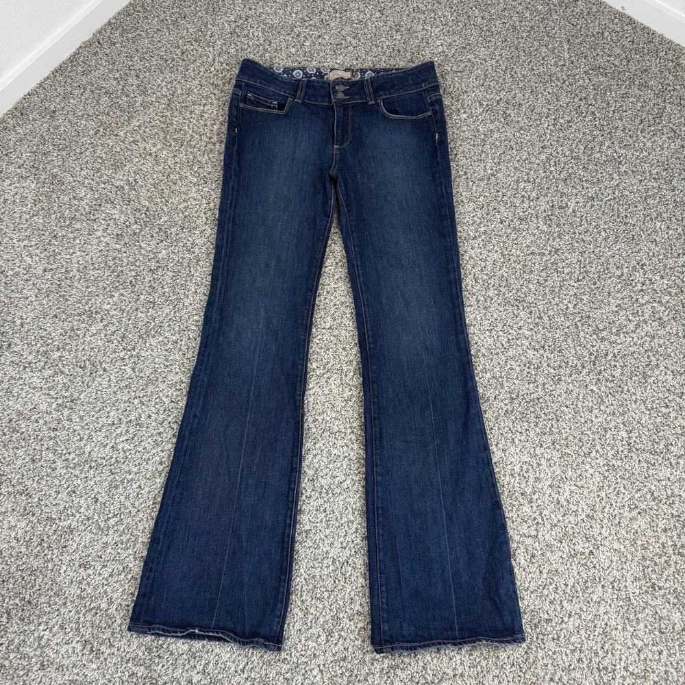 Paige Jeans Womens 31x33 High Rise Bootcut Stretch Dark Wash Hidden Hills USA